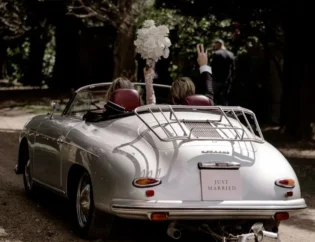 Olly and Amelia Car Wedding