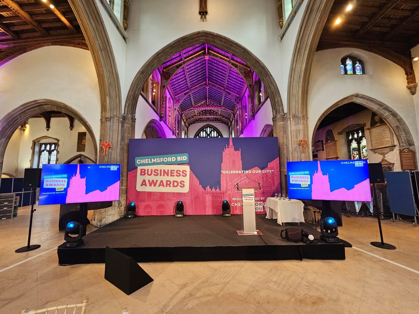 Chelmsford Business Awards Show Production Sound Equipment and Stage Hire