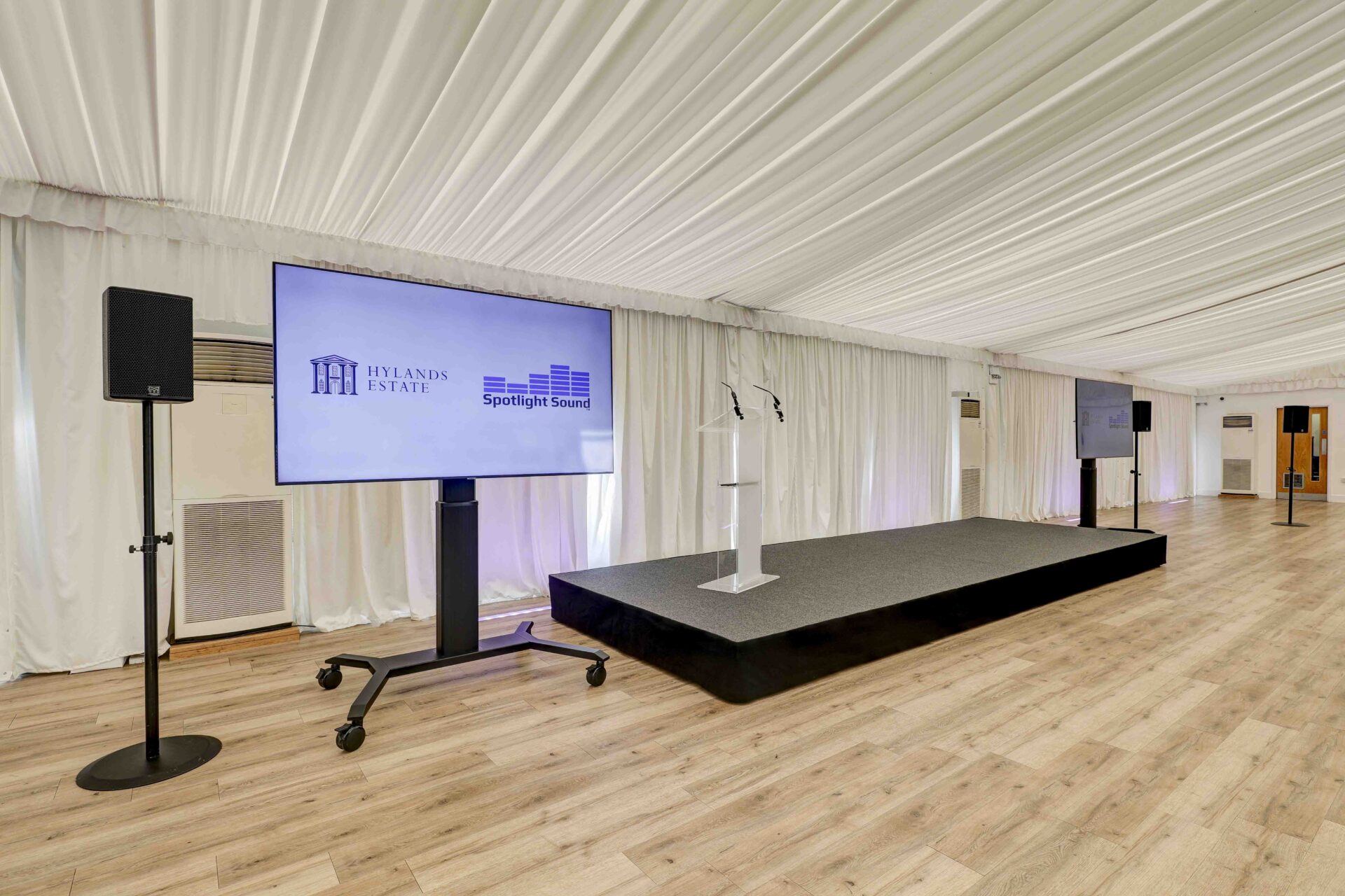 Hylands Estate, Conferences at The Grand Pavilion Conference AV Set Up