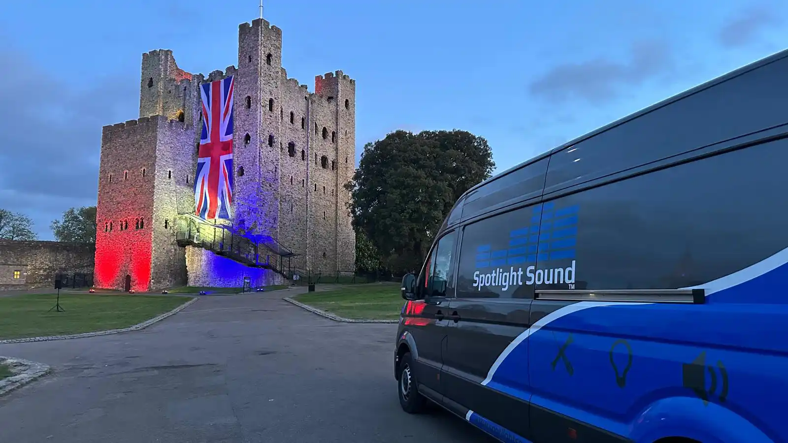 Medway Council VE Day Rochester Castle Spotlight Sound
